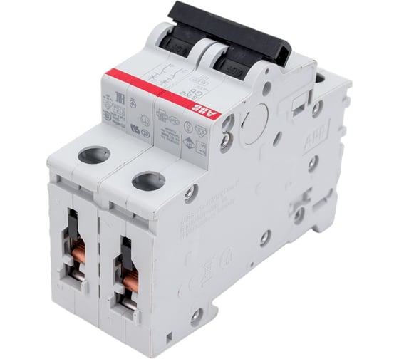 Автоматический модульный выключатель ABB 2п C S202 6кА 6А 2CDS252001R0064