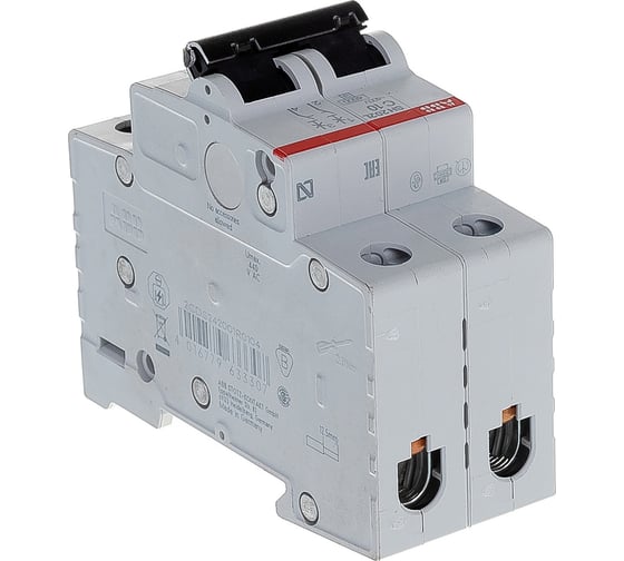 Автоматический модульный выключатель ABB 2п C SH202L 4.5кА 10А 2CDS242001R0104