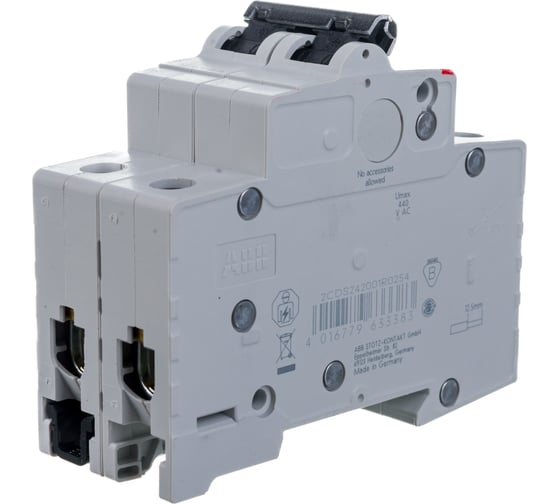 Автоматический модульный выключатель ABB 2п C SH202L 4.5кА 25А 2CDS242001R0254