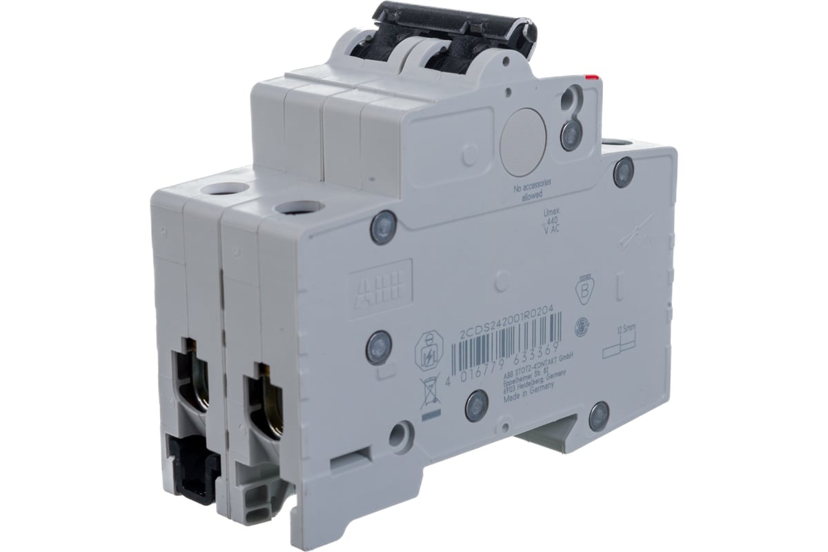 Автоматический модульный выключатель ABB 2п C SH202L 4.5кА 20А ...