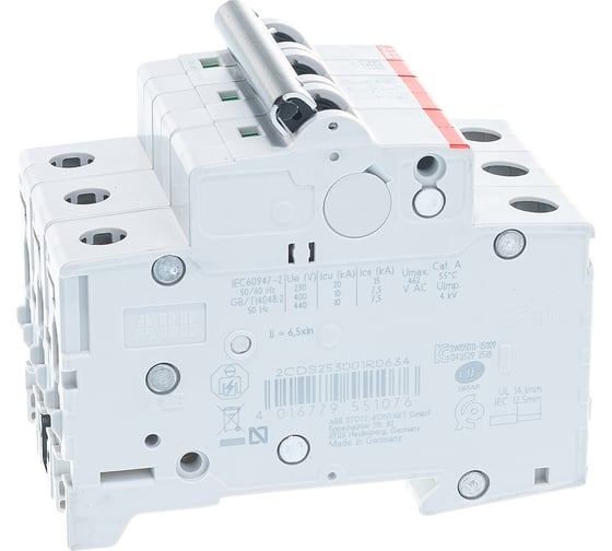 Автоматический модульный выключатель ABB 3п C S203 6кА 63А 2CDS253001R0634