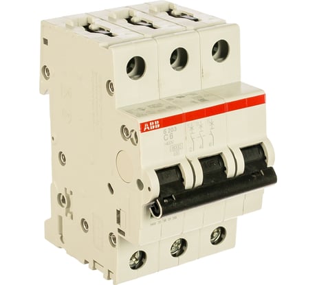 Автоматический модульный выключатель ABB 3п C S203 6кА 6А 2CDS253001R0064