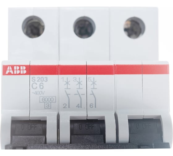 Автоматический модульный выключатель ABB 3п C S203 6кА 6А 2CDS253001R0064