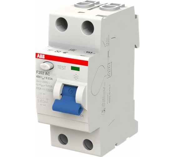 Устройство защитного отключения ABB 2п 40А 30мА F202 АС (ELC2CSF202001R1400) 2CSF202001R1400