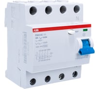 Выключатель дифференциального тока ABB 2CSF204001R1250 F204 4п AC 25A 30mA