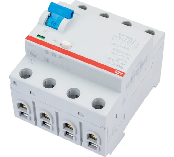 Выключатель дифференциального тока ABB 2CSF204001R3400 F204 4п AC 40A 300mA