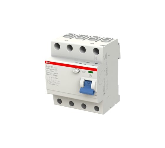 Выключатель дифференциального тока ABB 4п 63A 30mA тип AC F204 2CSF204001R1630