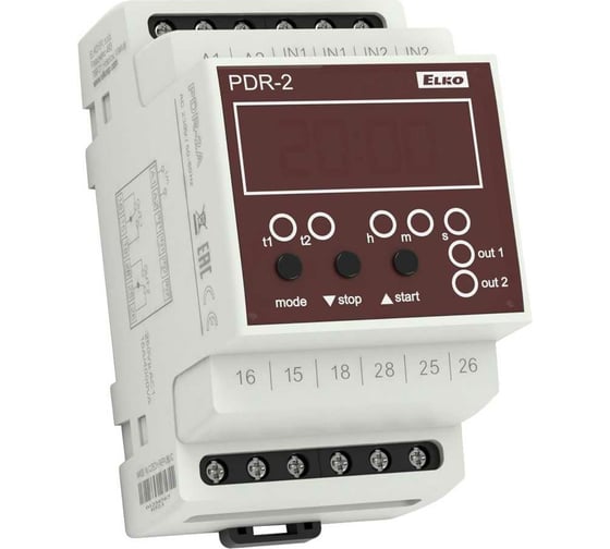 Реле времени ELKO цифровое PDR-2A/230 AC 230 V EP НФ-00000116 1