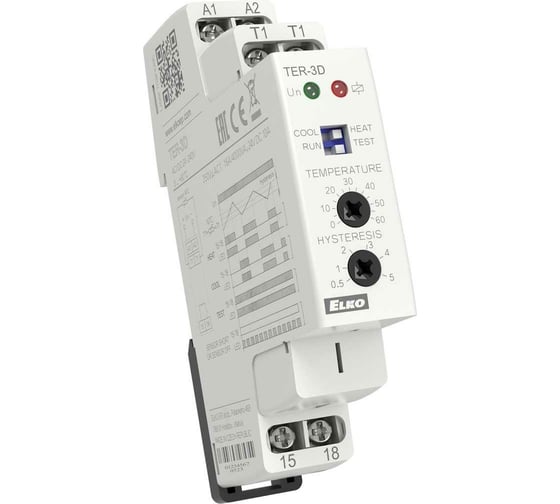 Термостат ELKO EP TER-3D 0.. +60 C AC / DC 24-240V 00000000108