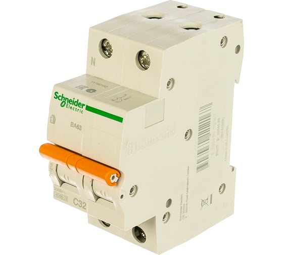 Автоматический выключатель ВА63 Домовой 1P+N C 63A 4.5kA Systeme Electric  11219