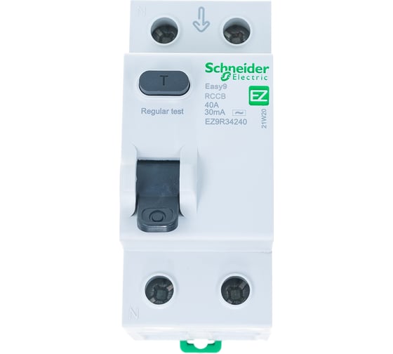 Выключатель дифференциального тока Systeme Electric 2п 40А 30мА тип AC EASY 9 SchE EZ9R34240