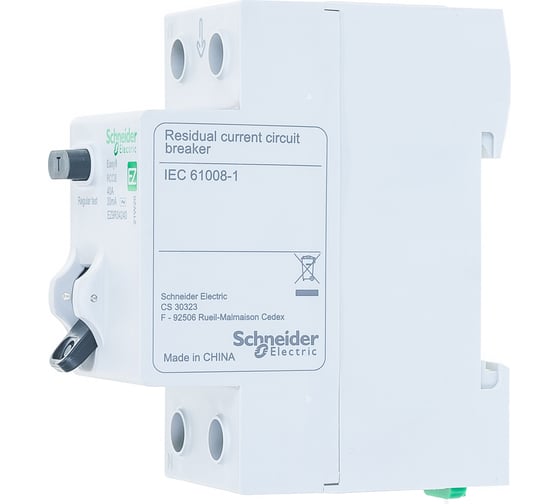Выключатель дифференциального тока Systeme Electric 2п 40А 30мА тип AC EASY 9 SchE EZ9R34240