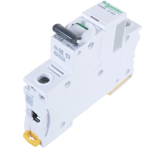 Автоматический модульный выключатель Acti9 iC60N 1п C 16А 6кА Systeme Electric A9F79116