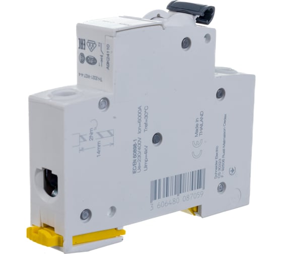 Автоматический модульный выключатель Systeme Electric Acti9 iK60 1п C 10А 6кА A9K24110