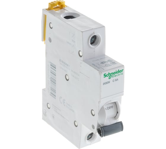 Автоматический модульный выключатель Systeme Electric 1п C 6А iK60 Acti9 6кА SchE A9K24106