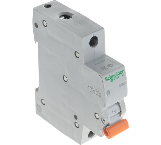 Автоматический модульный выключатель Systeme Electric 1п C 10А ВА63 Домовой 4.5кА SchE 11202