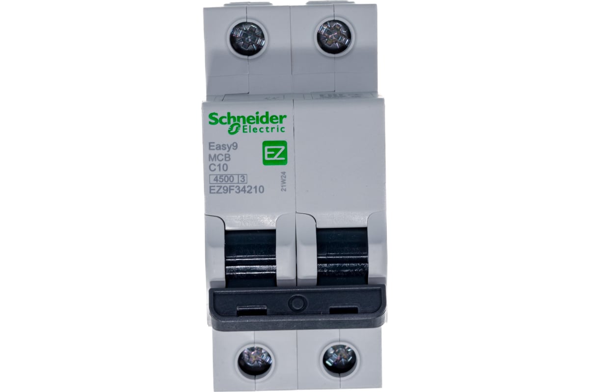 Автоматический модульный выключатель Schneider Electric EASY 9 2п C 10А  4.5кА EZ9F34210