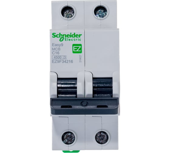 Автоматический модульный выключатель Schneider Electric EASY 9 2п C 16А 4.5кА EZ9F34216