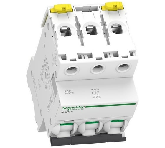 Автоматический модульный выключатель Systeme Electric 3п C 20А iC60N Acti9 6кА SchE A9F79320