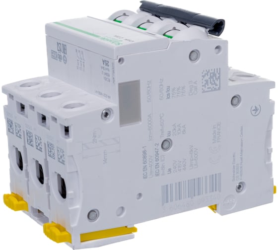 Автомат модульный Acti9 iC60N 3п C 25А 6кА Systeme Electric A9F79325