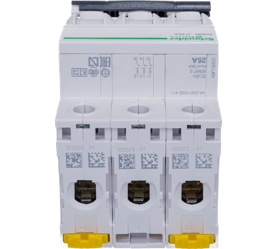 Автомат модульный Acti9 iC60N 3п C 25А 6кА Systeme Electric A9F79325