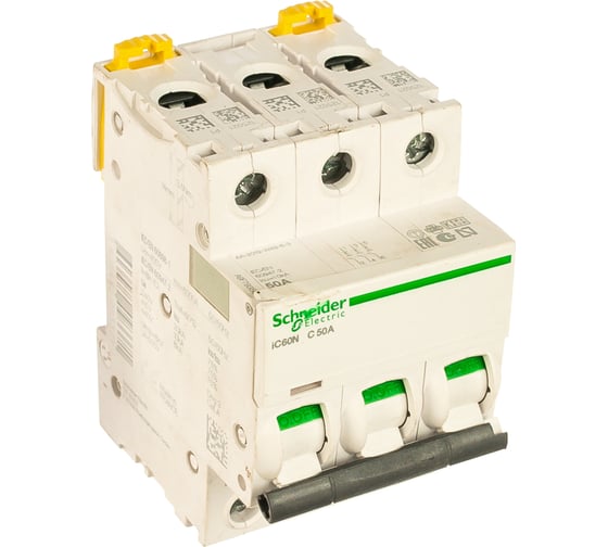 Автоматический модульный выключатель Acti9 iC60N 3п C 50А 6кА Systeme Electric A9F79350 1