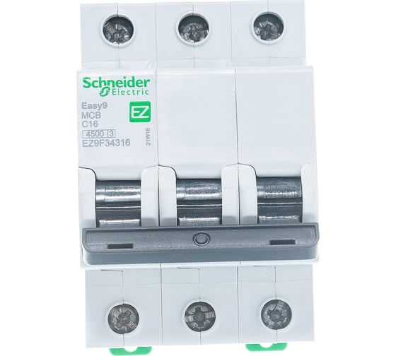 Автоматический модульный выключатель Schneider Electric 3п C 16А 4.5кА EASY 9 SchE EZ9F34316