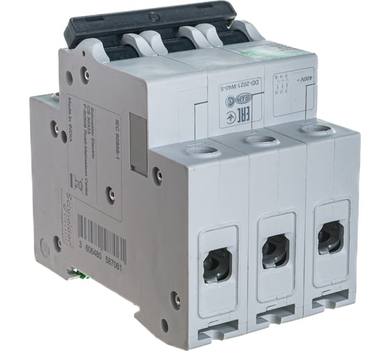 Автоматический модульный выключатель Schneider Electric 3п C 40А 4.5кА EASY 9 SchE EZ9F34340