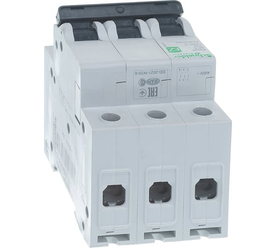 Автоматический модульный выключатель Schneider Electric EASY 9 3п C 50А 4.5кА EZ9F34350