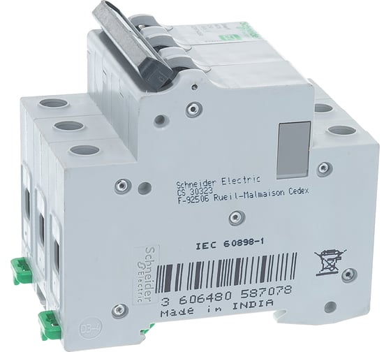 Автоматический модульный выключатель Schneider Electric EASY 9 3п C 50А 4.5кА EZ9F34350