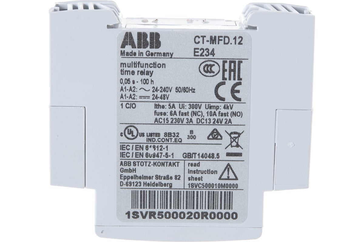 Реле времени CT-MFD 0.05с-100ч 1ПК ABB 1SVR500020R0000 - выгодная цена, отзывы, 