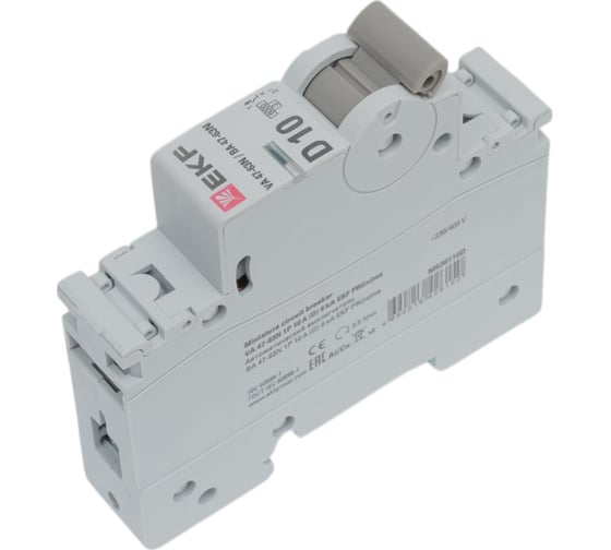 Автоматический выключатель EKF 1P 10А (D) 6кА ВА 47-63N PROxima M636110D
