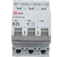 Автоматический выключатель EKF 3P 25А (B) 6кА ВА 47-63N PROxima M636325B