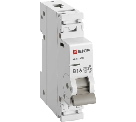 Автоматический выключатель EKF 1P 16А (B) 6кА ВА 47-63N PROxima M636116B