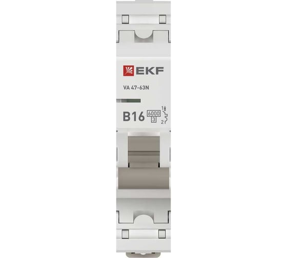 Автоматический выключатель EKF 1P 16А (B) 6кА ВА 47-63N PROxima M636116B