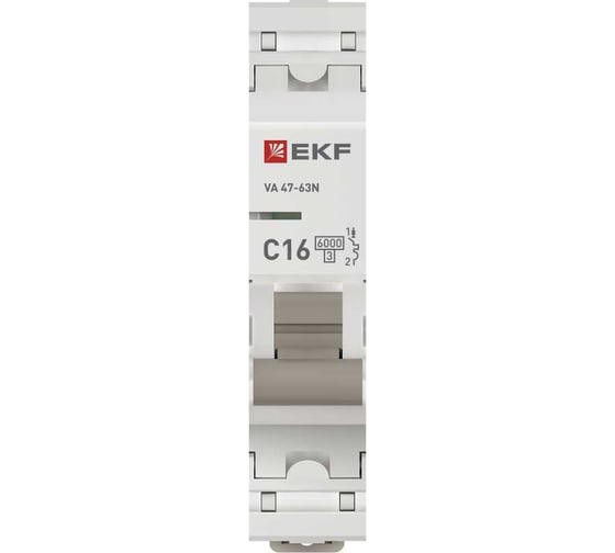 Автоматический выключатель EKF 1P 16А (C) 6кА ВА 47-63N PROxima M636116C