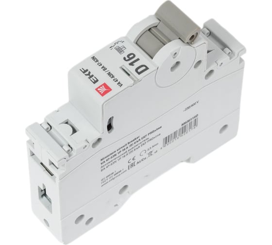 Автоматический выключатель EKF 1P 16А (D) 6кА ВА 47-63N PROxima M636116D