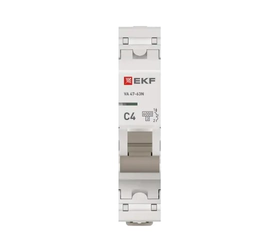 Автоматический выключатель EKF 1P 4А (C) 6кА ВА 47-63N PROxima M636104C