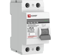 Устройство защитного отключения EKF селективное 2P 25А/100мА (электромеханическое) PROxima elcb-2-25-100S-em-pro