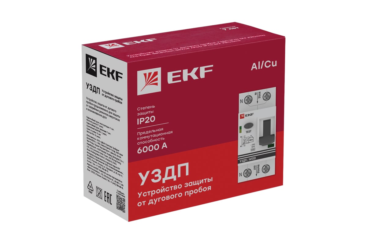 Устройство защиты от дугового пробоя EKF (УЗДП) 1P+N 10А PROxima afdd-2 ...