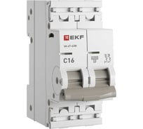Автоматический выключатель EKF 2P 16А (C) 6кА ВА 47-63N PROxima M636216C