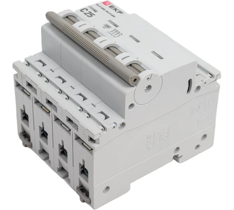 Автоматический выключатель EKF 4P 25А (C) 6кА ВА 47-63N PROxima M636425C