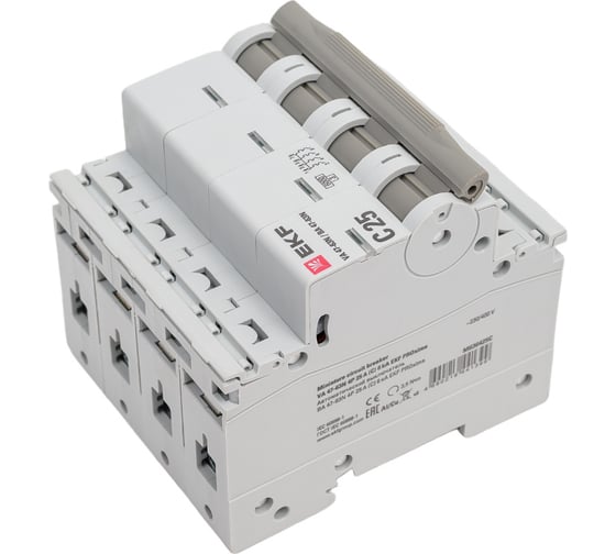 Автоматический выключатель EKF 4P 25А (C) 6кА ВА 47-63N PROxima M636425C