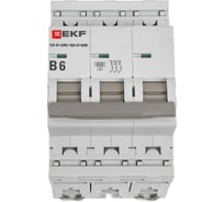 Автоматический выключатель EKF 3P 6А (B) 6кА ВА 47-63N PROxima M636306B