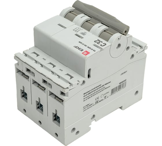 Автоматический выключатель EKF 3P 32А (C) 6кА ВА 47-63N PROxima M636332C