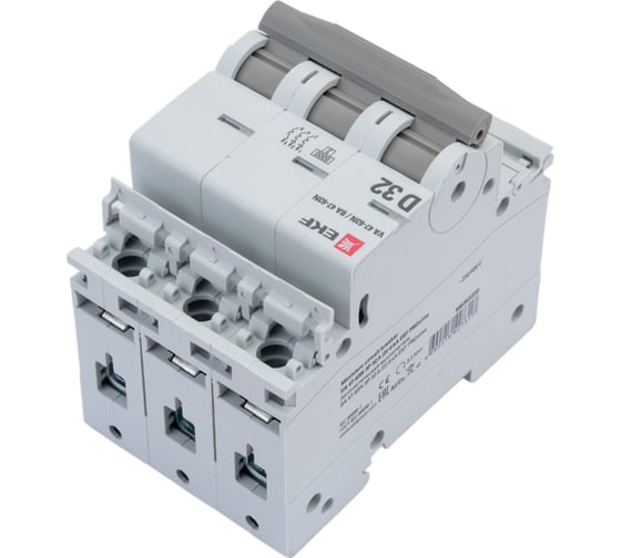 Автоматический выключатель EKF 3P 32А (D) 6кА ВА 47-63N PROxima M636332D