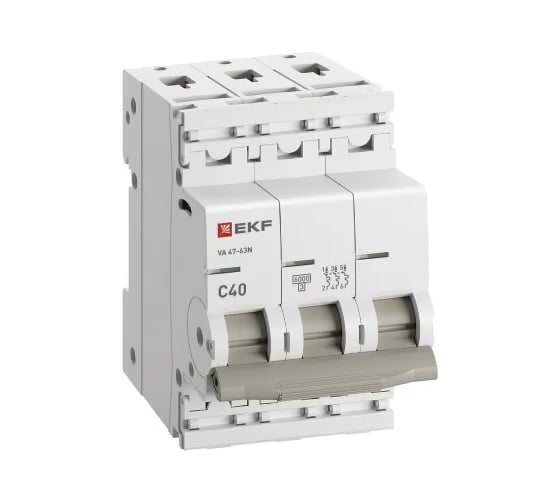 Автоматический выключатель EKF 3P 40А (C) 6кА ВА 47-63N PROxima M636340C