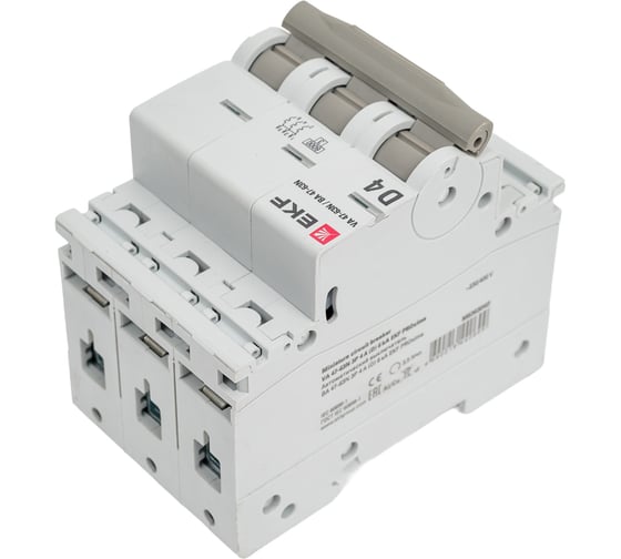 Автоматический выключатель EKF 3P 4А (D) 6кА ВА 47-63N PROxima M636304D