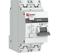 Дифференциальный автомат EKF АД-32 1P+N 40А/30мА (хар. C, AС, электронный, защита 270В) 6кА PROxima DA32-6-40-30-aс-pro