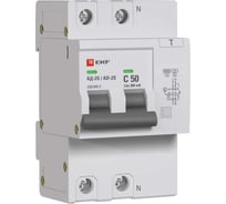 Дифференциальный автомат EKF АД-2 S 50А/300мА (хар. C, AC, электронный) 6кА PROxima DA2-6-50-300S-pro